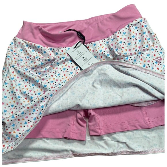 Maelreg Performance Size Small Tennis Golf Skort Pockets Cute Hearts NWT‎ - Picture 4 of 11